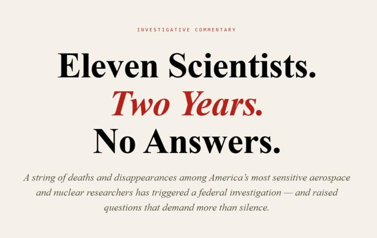 Eleven Scientists, two years, no answers
