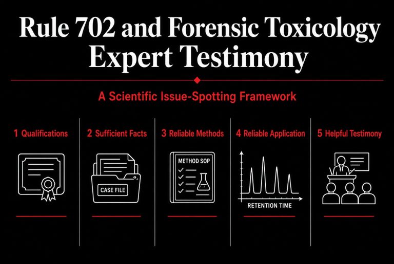 Federal Rule 702 and forensic toxicology expert testimony