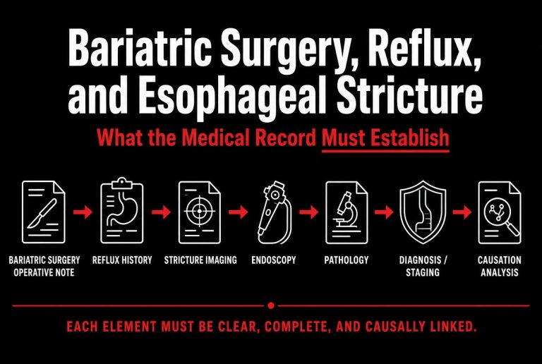 Bariatric surgery reflux and esophageal stricture medical evidence