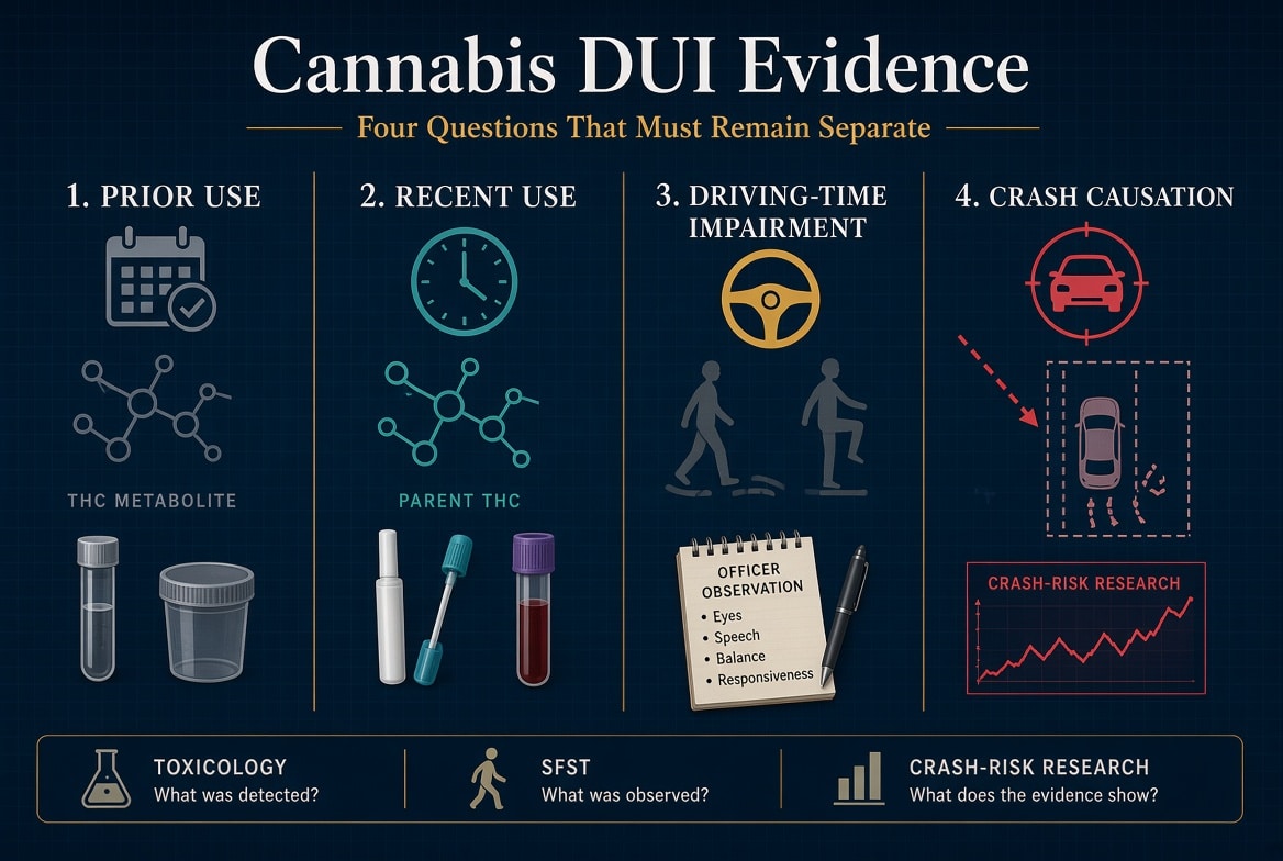 Cannabis DUI forensic toxicology evidence