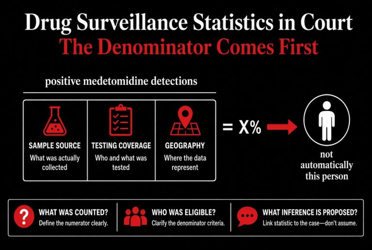 Drug surveillance statistics and denominator analysis