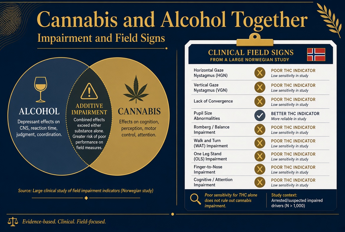 Cannabis and alcohol impairment evidence